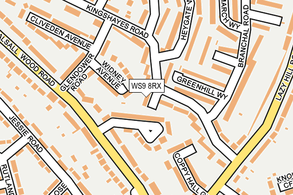 WS9 8RX map - OS OpenMap – Local (Ordnance Survey)