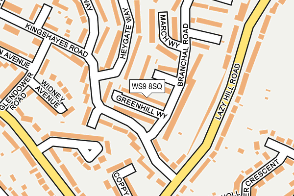 WS9 8SQ map - OS OpenMap – Local (Ordnance Survey)