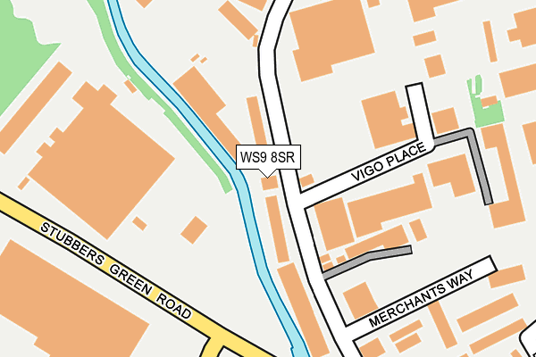 WS9 8SR map - OS OpenMap – Local (Ordnance Survey)