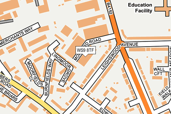 WS9 8TF map - OS OpenMap – Local (Ordnance Survey)