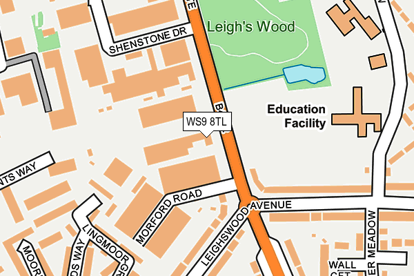 WS9 8TL map - OS OpenMap – Local (Ordnance Survey)