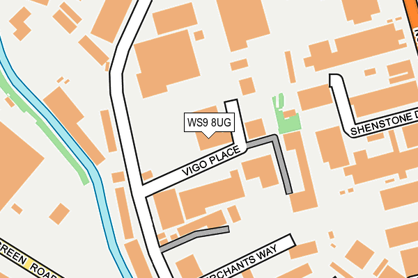 WS9 8UG map - OS OpenMap – Local (Ordnance Survey)