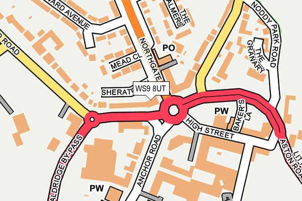 WS9 8UT map - OS OpenMap – Local (Ordnance Survey)