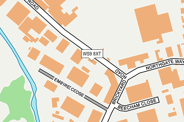 WS9 8XT map - OS OpenMap – Local (Ordnance Survey)