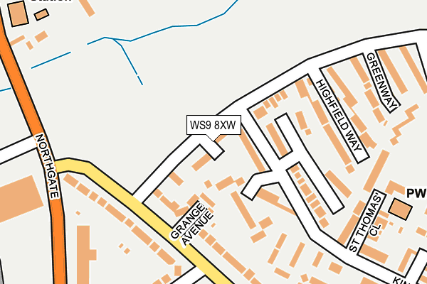 WS9 8XW map - OS OpenMap – Local (Ordnance Survey)