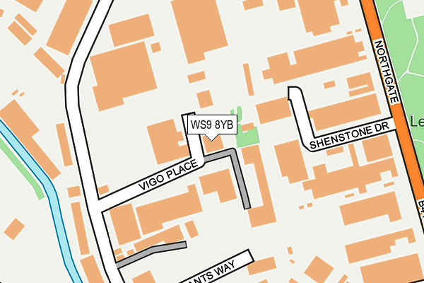 WS9 8YB map - OS OpenMap – Local (Ordnance Survey)