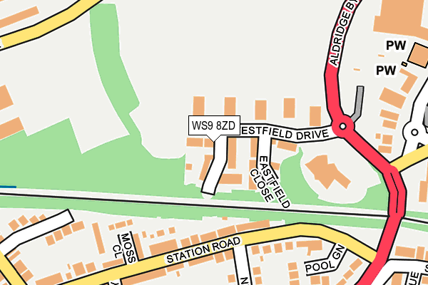 WS9 8ZD map - OS OpenMap – Local (Ordnance Survey)
