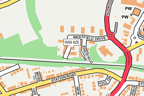 WS9 8ZE map - OS OpenMap – Local (Ordnance Survey)