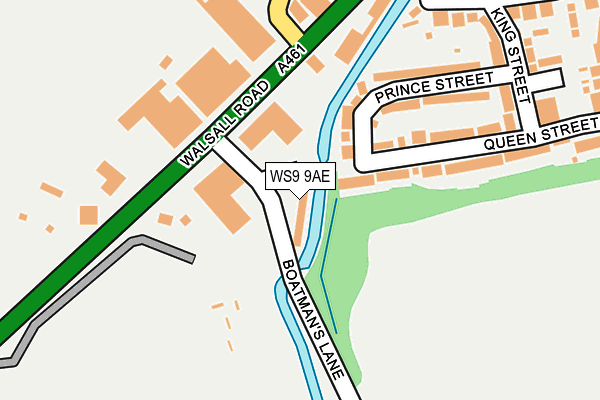 WS9 9AE map - OS OpenMap – Local (Ordnance Survey)