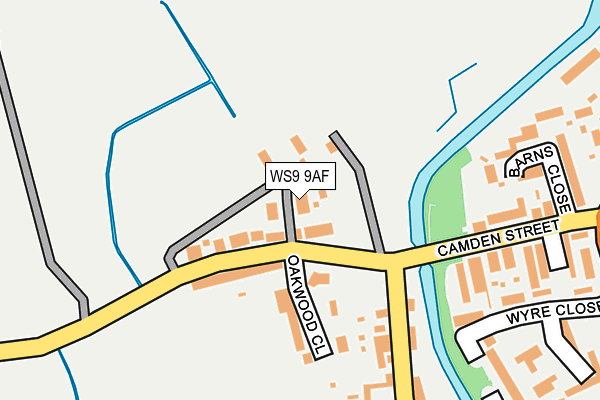 WS9 9AF map - OS OpenMap – Local (Ordnance Survey)
