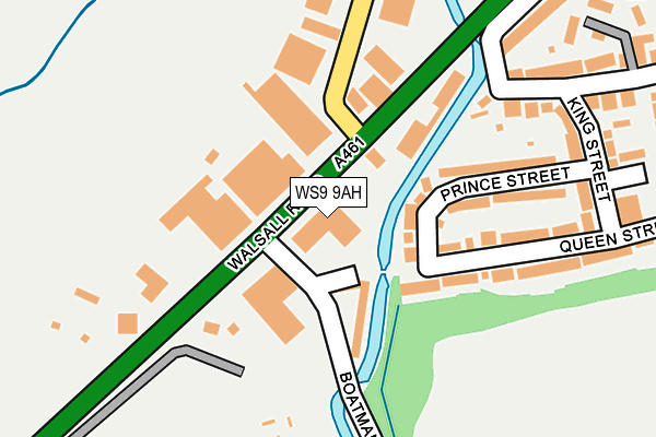 WS9 9AH map - OS OpenMap – Local (Ordnance Survey)