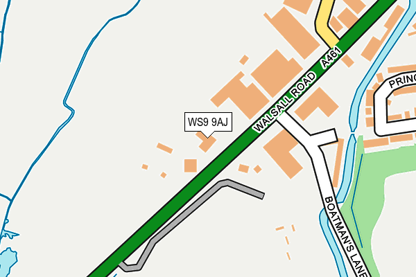 WS9 9AJ map - OS OpenMap – Local (Ordnance Survey)