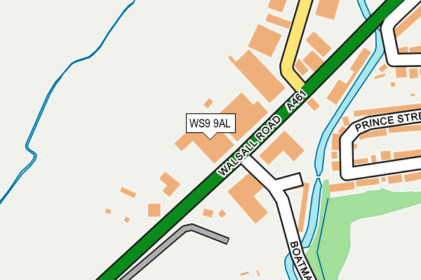 WS9 9AL map - OS OpenMap – Local (Ordnance Survey)