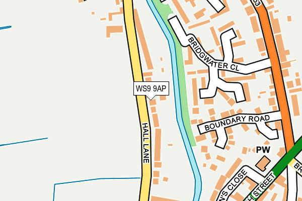 WS9 9AP map - OS OpenMap – Local (Ordnance Survey)