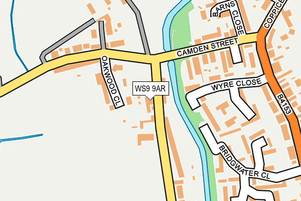WS9 9AR map - OS OpenMap – Local (Ordnance Survey)