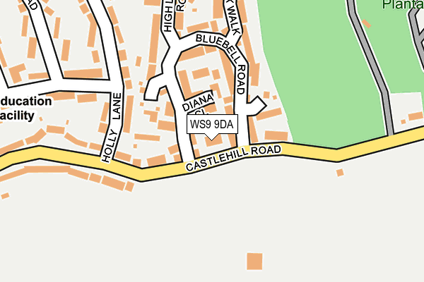 WS9 9DA map - OS OpenMap – Local (Ordnance Survey)