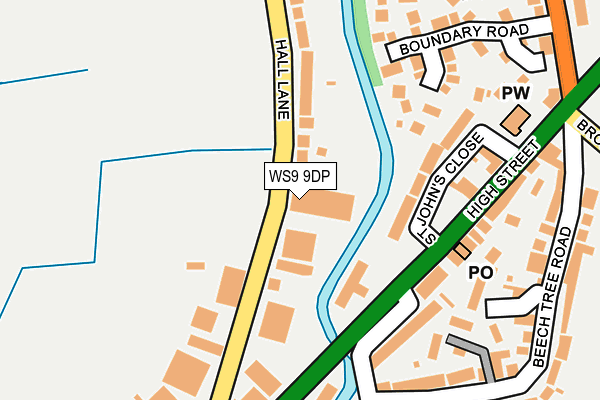 WS9 9DP map - OS OpenMap – Local (Ordnance Survey)