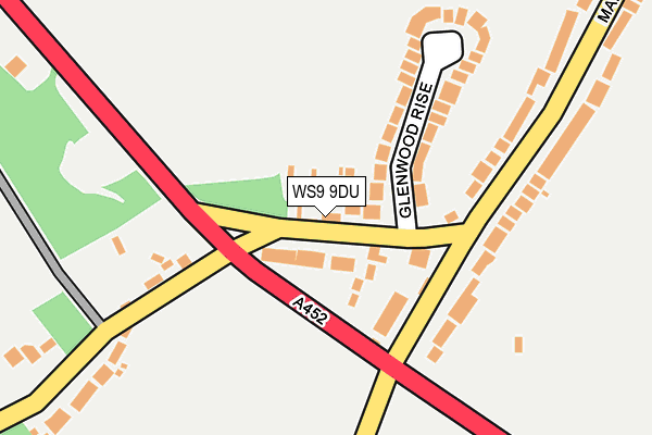 WS9 9DU map - OS OpenMap – Local (Ordnance Survey)