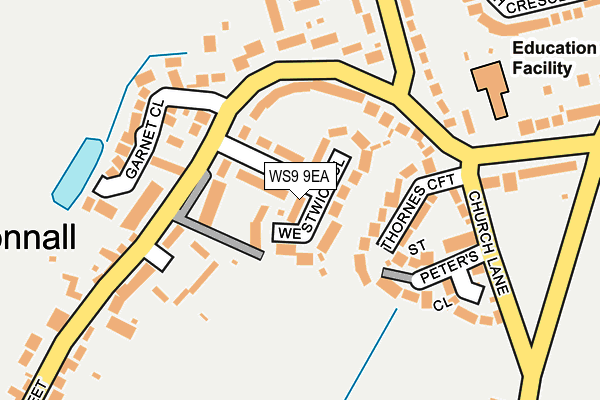 WS9 9EA map - OS OpenMap – Local (Ordnance Survey)