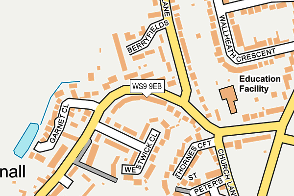 WS9 9EB map - OS OpenMap – Local (Ordnance Survey)