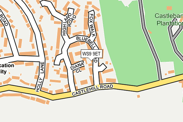 WS9 9ET map - OS OpenMap – Local (Ordnance Survey)