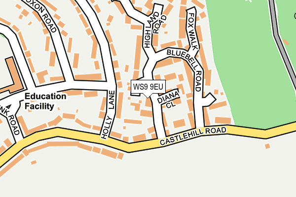 WS9 9EU map - OS OpenMap – Local (Ordnance Survey)