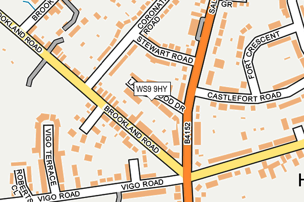 WS9 9HY map - OS OpenMap – Local (Ordnance Survey)