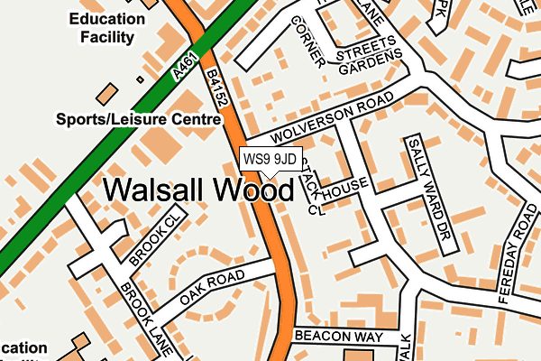 WS9 9JD map - OS OpenMap – Local (Ordnance Survey)