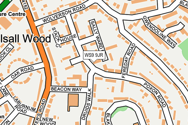 WS9 9JR map - OS OpenMap – Local (Ordnance Survey)