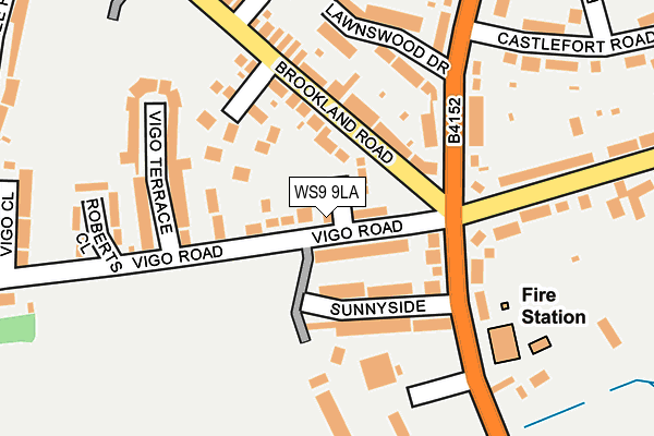 WS9 9LA map - OS OpenMap – Local (Ordnance Survey)