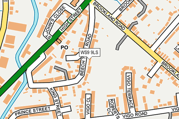 WS9 9LS map - OS OpenMap – Local (Ordnance Survey)