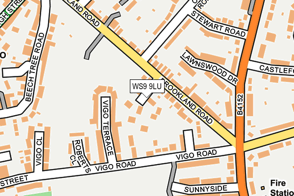 WS9 9LU map - OS OpenMap – Local (Ordnance Survey)
