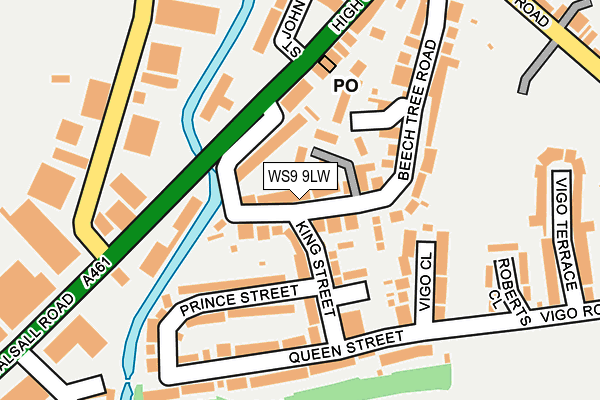 WS9 9LW map - OS OpenMap – Local (Ordnance Survey)