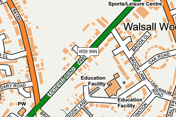 WS9 9NN map - OS OpenMap – Local (Ordnance Survey)