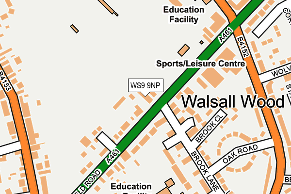 WS9 9NP map - OS OpenMap – Local (Ordnance Survey)