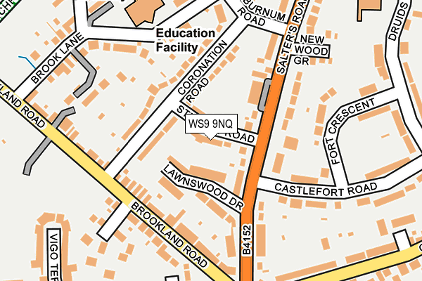 WS9 9NQ map - OS OpenMap – Local (Ordnance Survey)