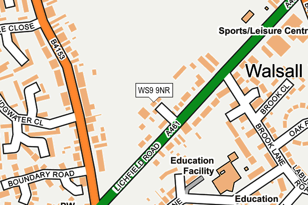 WS9 9NR map - OS OpenMap – Local (Ordnance Survey)