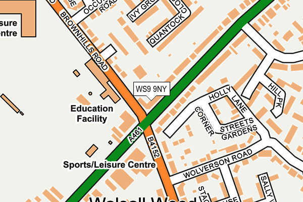 WS9 9NY map - OS OpenMap – Local (Ordnance Survey)