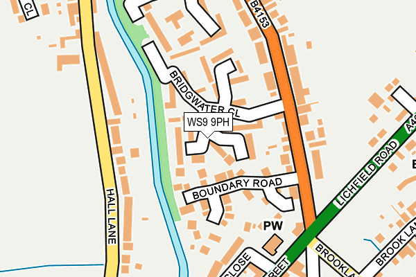 WS9 9PH map - OS OpenMap – Local (Ordnance Survey)