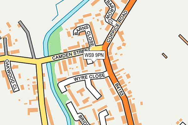 WS9 9PN map - OS OpenMap – Local (Ordnance Survey)
