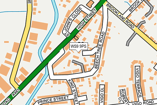 WS9 9PS map - OS OpenMap – Local (Ordnance Survey)