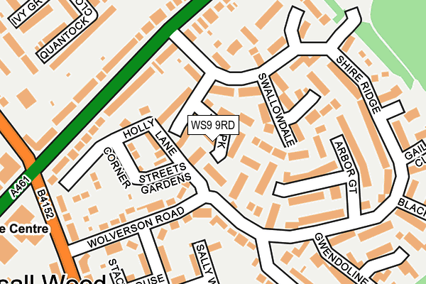 WS9 9RD map - OS OpenMap – Local (Ordnance Survey)