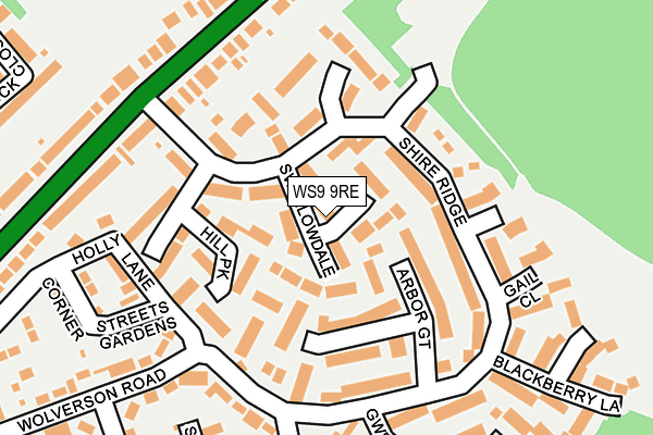 WS9 9RE map - OS OpenMap – Local (Ordnance Survey)