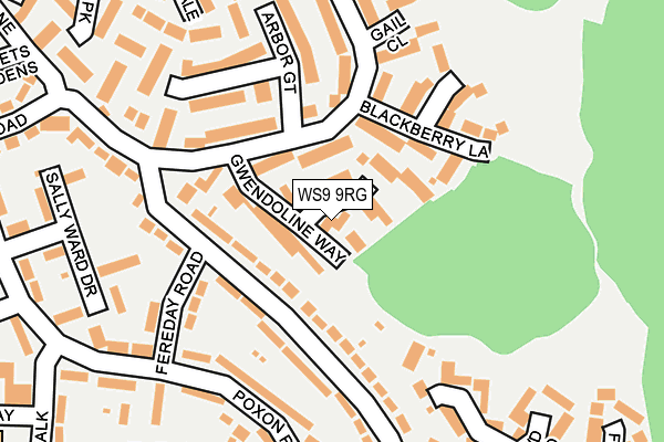 WS9 9RG map - OS OpenMap – Local (Ordnance Survey)