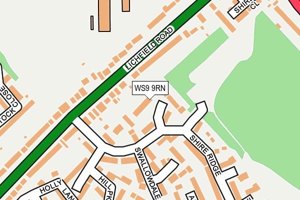 WS9 9RN map - OS OpenMap – Local (Ordnance Survey)
