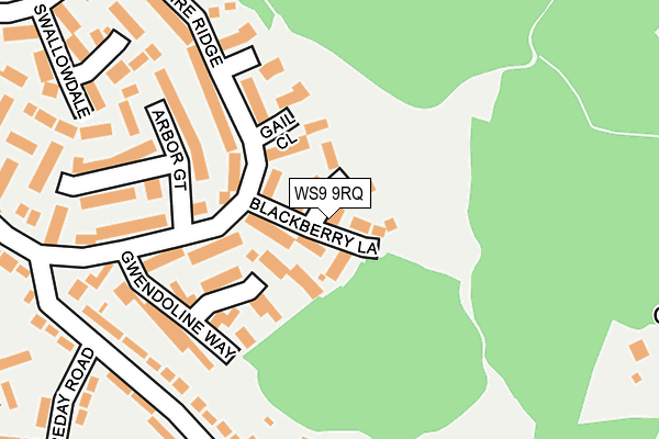 WS9 9RQ map - OS OpenMap – Local (Ordnance Survey)