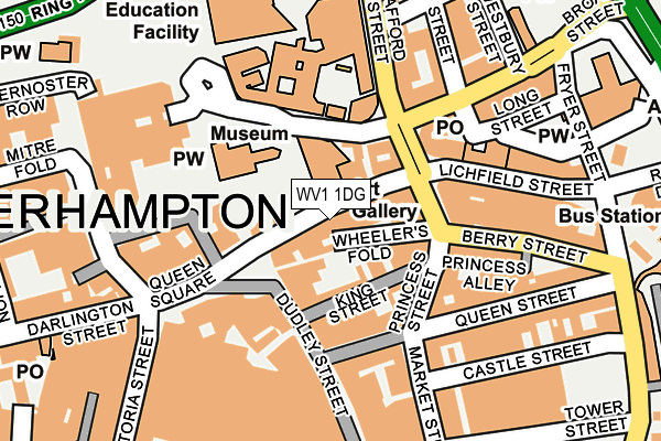 WV1 1DG map - OS OpenMap – Local (Ordnance Survey)