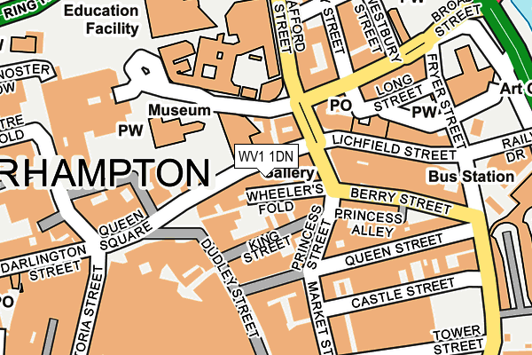 WV1 1DN map - OS OpenMap – Local (Ordnance Survey)