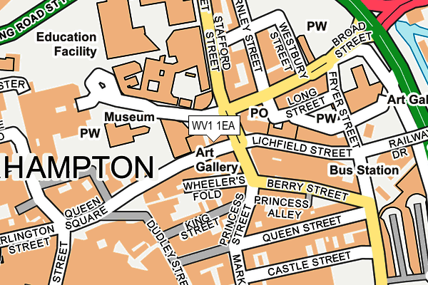 WV1 1EA map - OS OpenMap – Local (Ordnance Survey)