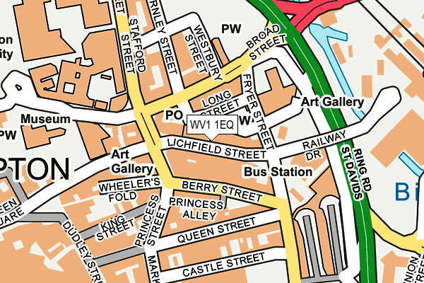 WV1 1EQ map - OS OpenMap – Local (Ordnance Survey)